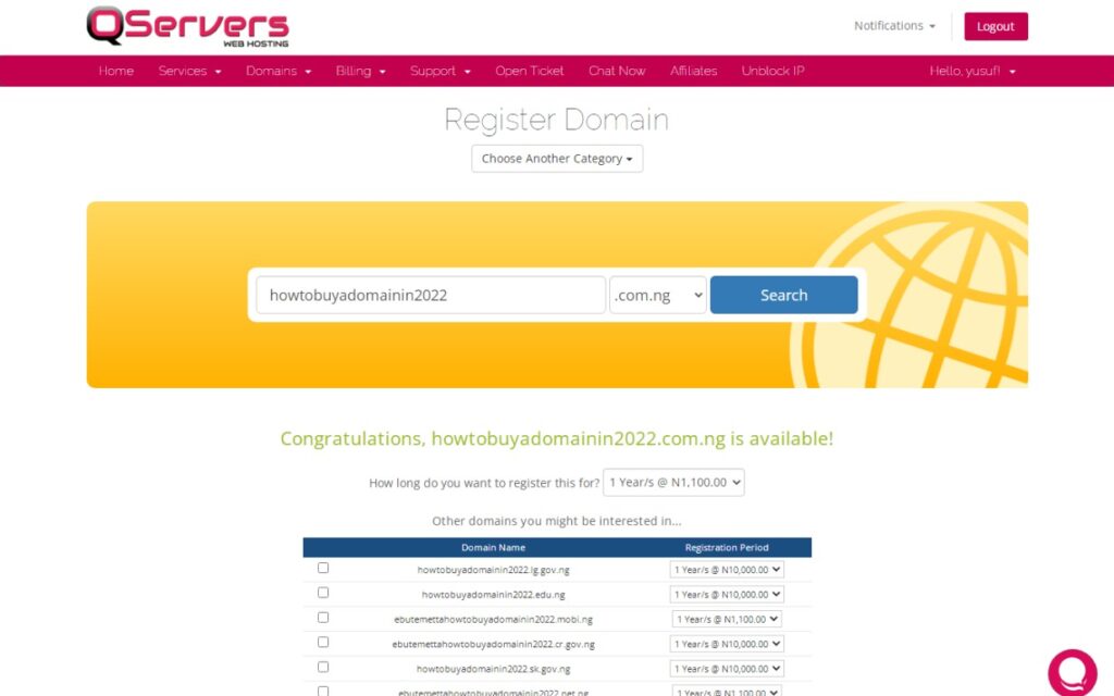 How to but a domain name
